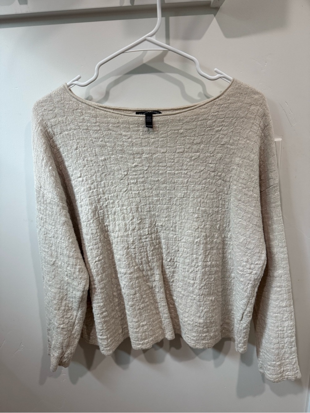 Ellien Fisher Classic Cream Textured Women's Sweater